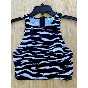 Beach Betty - Women's Bikini Top - Black / White - Small